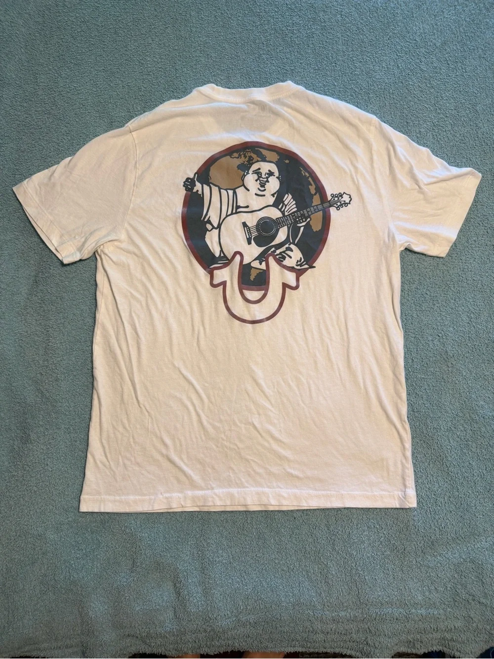 True Religion Short Sleeve T-Shirt Crew Neck Buddha Logo XL